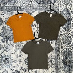 H&M & Bozollo Crew Neck Tops